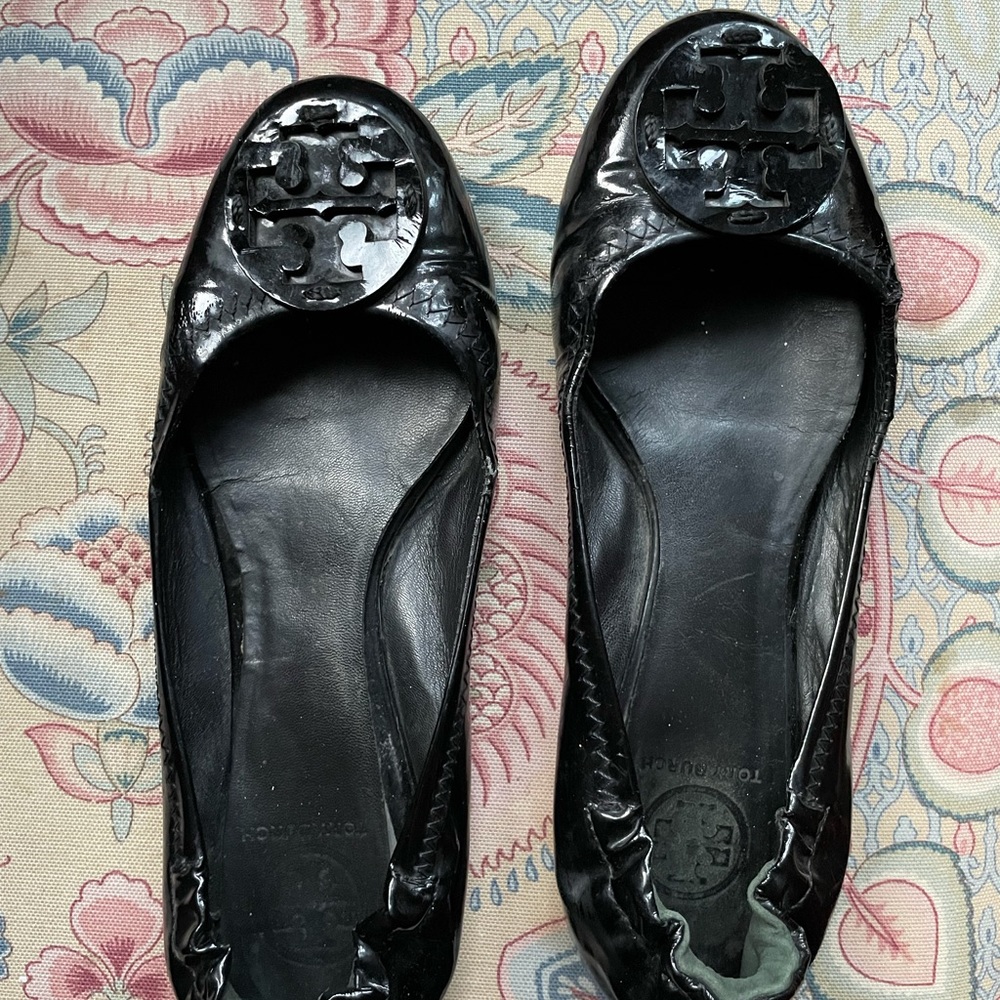 Black Patent Leather Tory Burch ballet flats